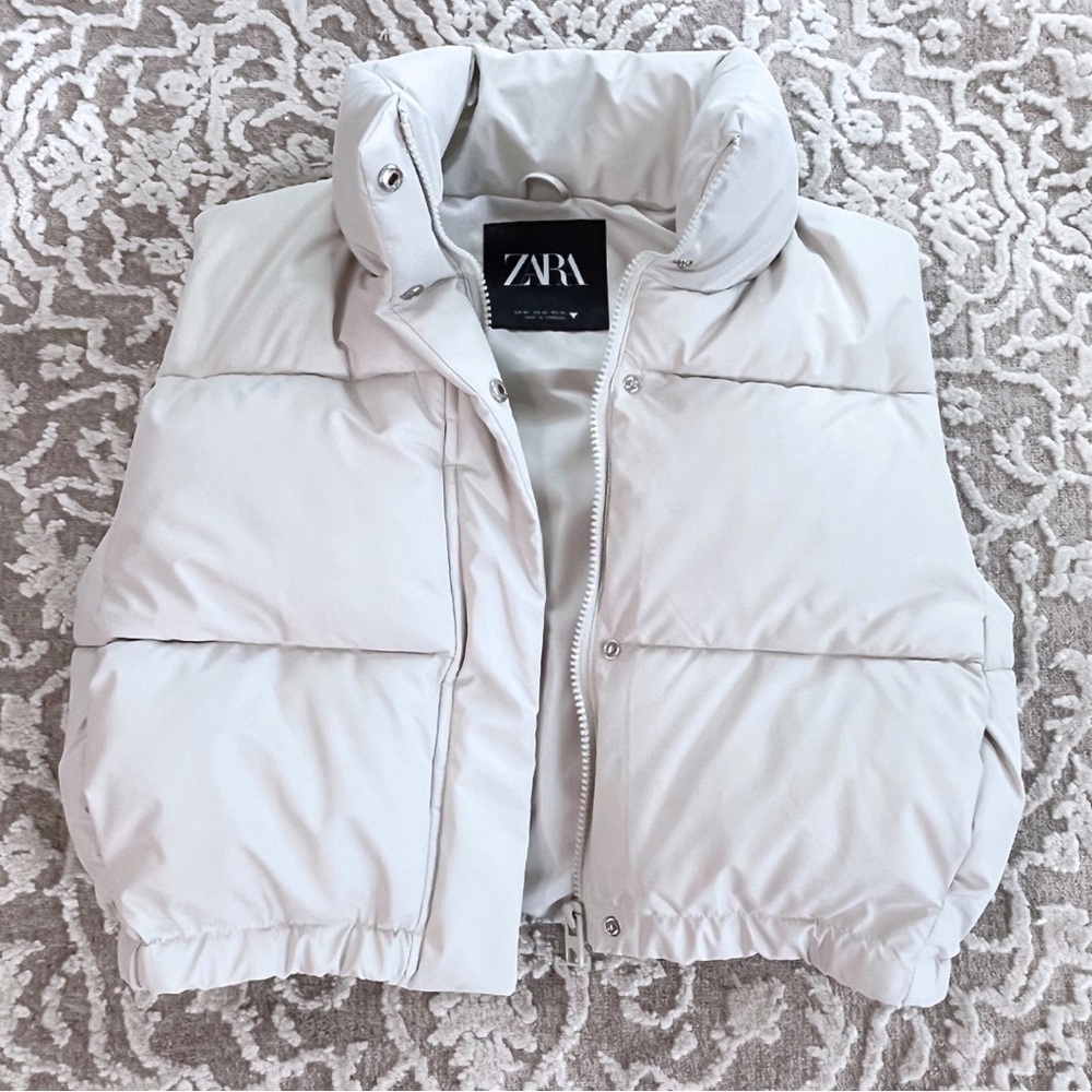 NWOT Zara Cropped Puffer Vest - Picture 6 of 14